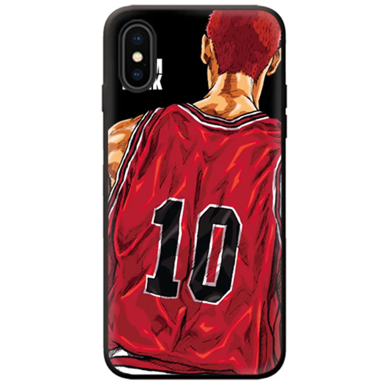 QY10H Милый мультфильм японское аниме чехол для iPhone 11 Pro Max XR Xs Max чехол для iPhone X 6 6s 7 8 Plus Coque Slam Dunk резиновый чехол - Цвет: QY10H