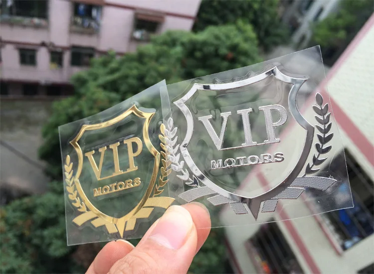 

1 шт., металлическая никелевая наклейка с логотипом VIP MOTORS