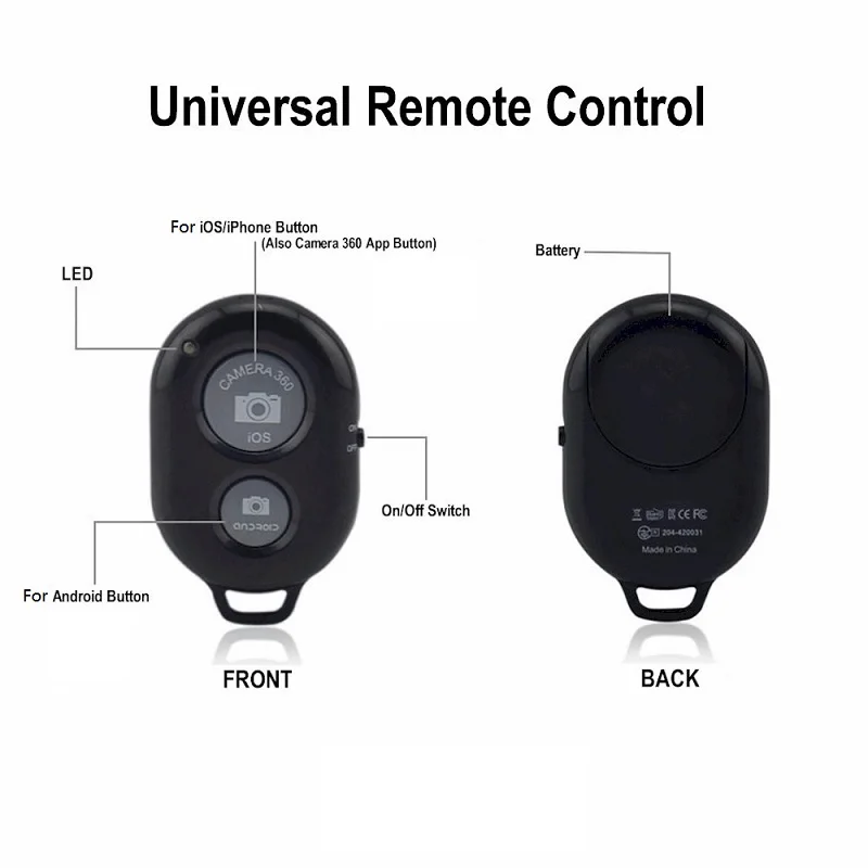 Bluetooth Remote Control Button Wireless Controller Self-Timer Camera Stick Shutter Release Monopod Selfie for ios Android images - 6