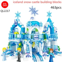 girls and boys friend series iceland princess castle model city garden building blocks for children toys christmas birthday gift