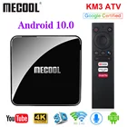 MECOOL KM9 Pro ivi Google Сертифицированный Android TV Android10.0 4 ГБ 32 ГБ Amlogic S905X2 9,0 KM3 ATV 4 Гб 64 Гб 4K двойной Wi-Fi Смарт ТВ-бокс