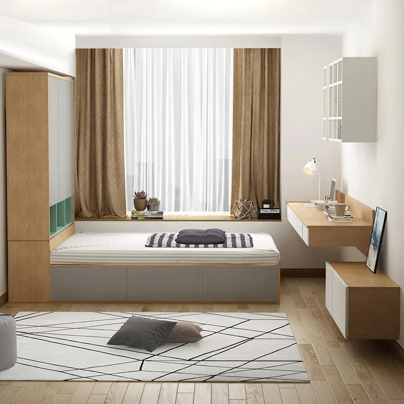Скандинавская Современная Минималистичная двуспальная кровать 1 2 м 5 татами