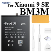 nohon battery for xiaomi mi 9 se 9se bm3m 2970mah 3070mah high capacity built in phone li polymer batteries for 9se mi9se tools