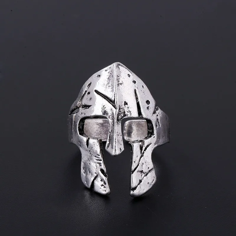 Винтажное мужское кольцо Спартан шлем героя Маска Кольца для мужчин модные