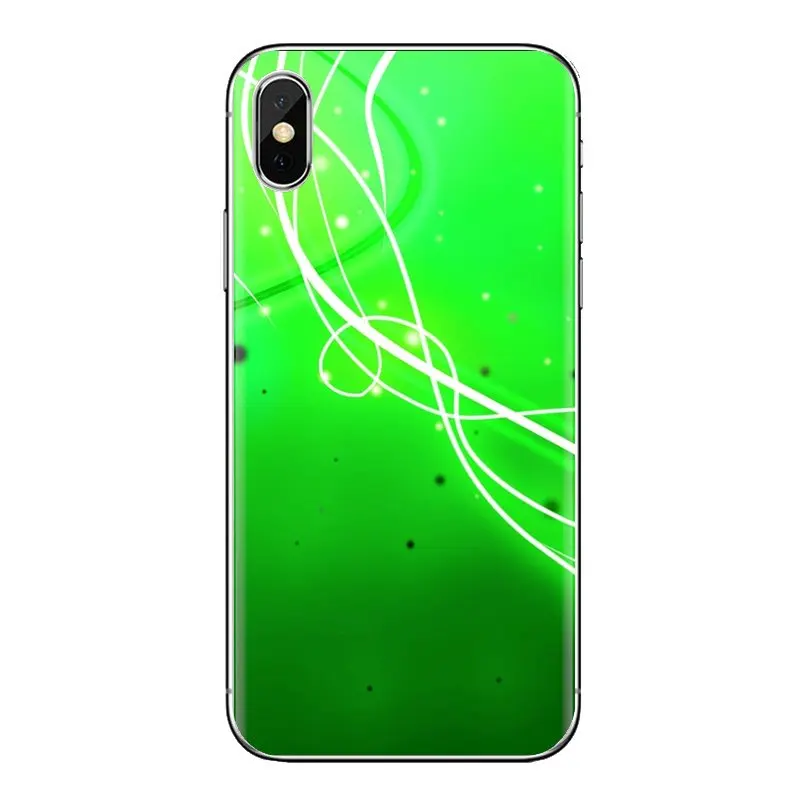 Черный и салатовый зеленый мягкий прозрачный чехол для iPhone XS Max XR X 4 4s 5 5S 5C SE 6 6S 7 8
