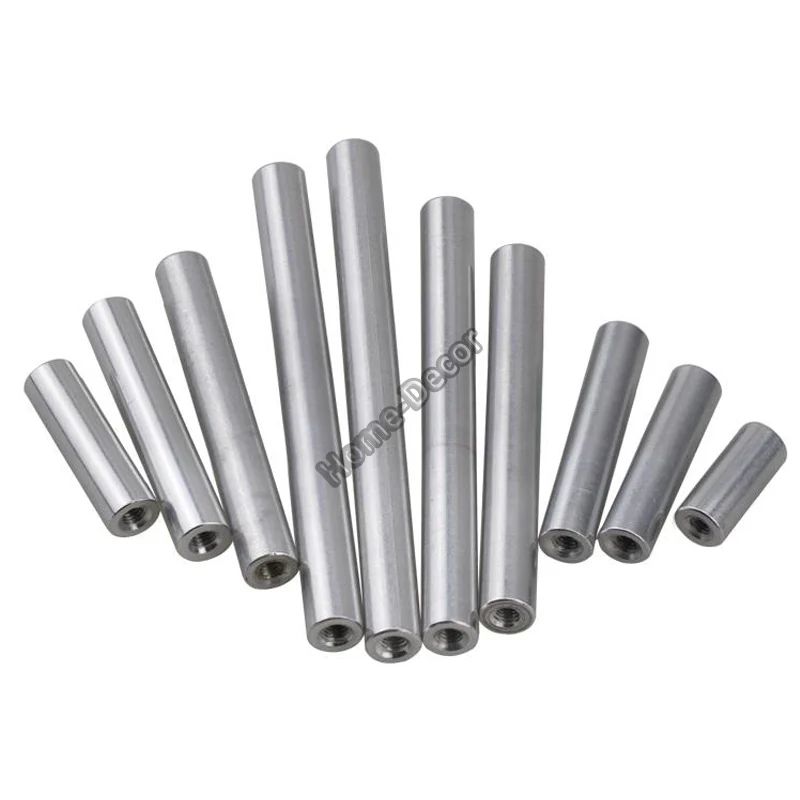 

100pcs OD6mm M3 Aluminium Alloy Hollow Tube Column Spacers Tubing Wing Connecting Rod for RC Toy Aircraf Model #Natural Color