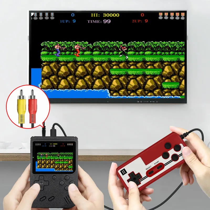Retro Portable Mini Handheld Video Game Console 8-Bit 3.0 Inch Color LCD Kids Player Built-in 400 games | Спорт и развлечения
