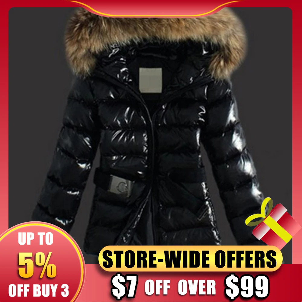 

Женское зимнее хлопковое пальто 2020, герметичное пальто из искусственной норки с молнией и поясом, пуховое хлопковое пальто