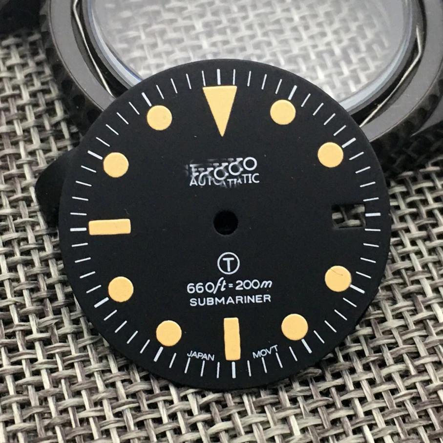 

28.5mm strile Romain PAS de Montre Cadran ajustement NH35 Mouvement skeio 221