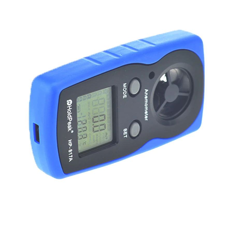 Анемометр Портативный Anemometro термометр HP-817A ветер Скорость измерителем влажности
