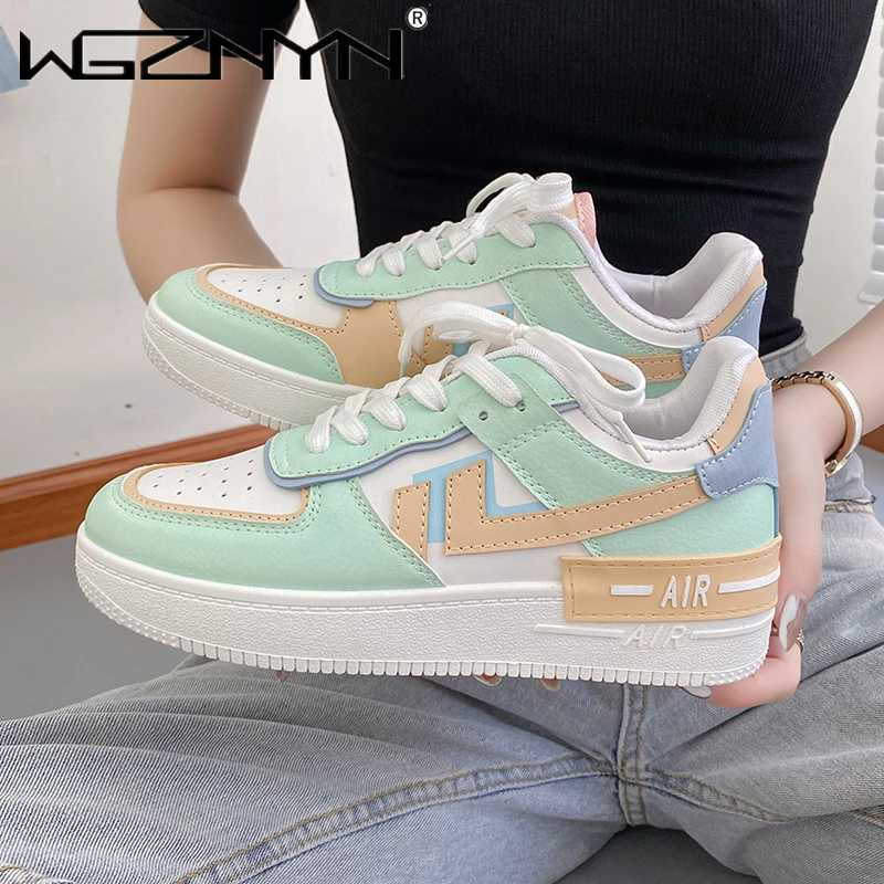 2021 hot flats woman sneakers womens shoes ladies casual breathable female vulcanized shoes lace up comfort walking shoes free global shipping