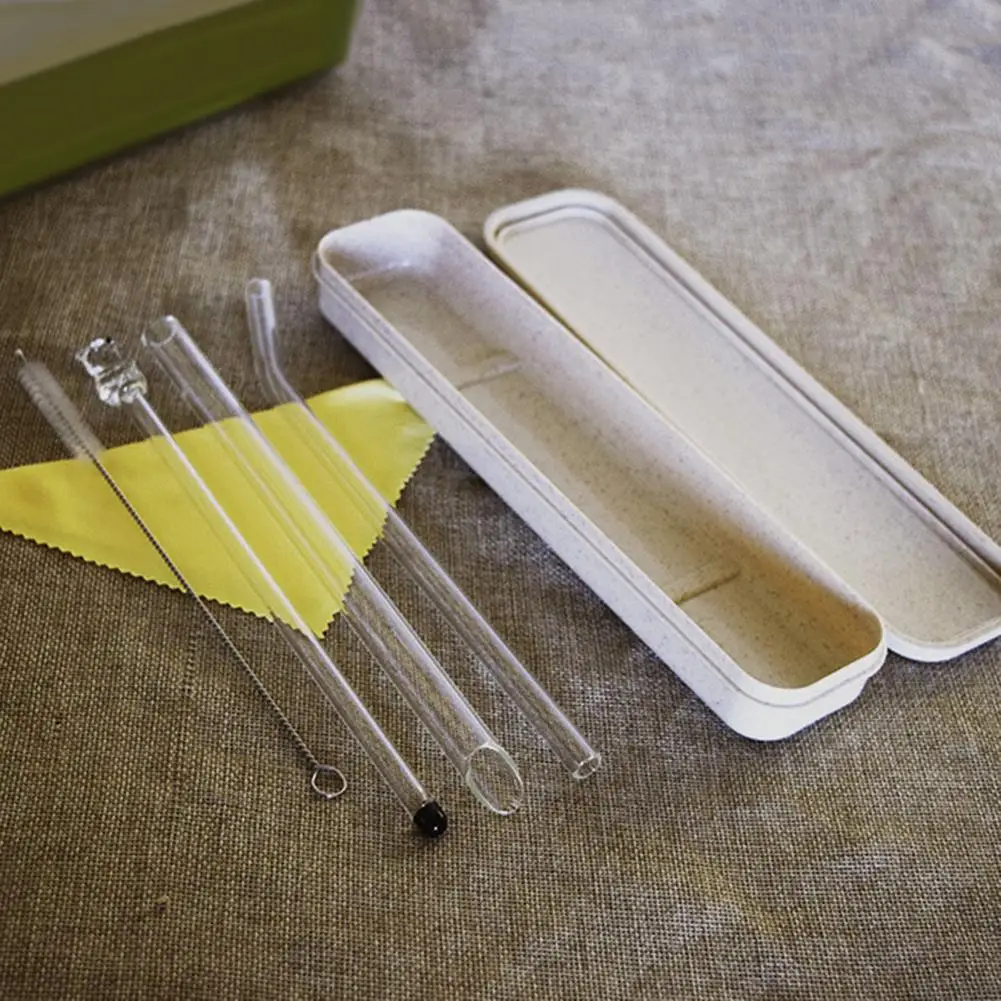 6 шт. прозрачный стеклянный мультяшный медвежонок палочка для перемешивания