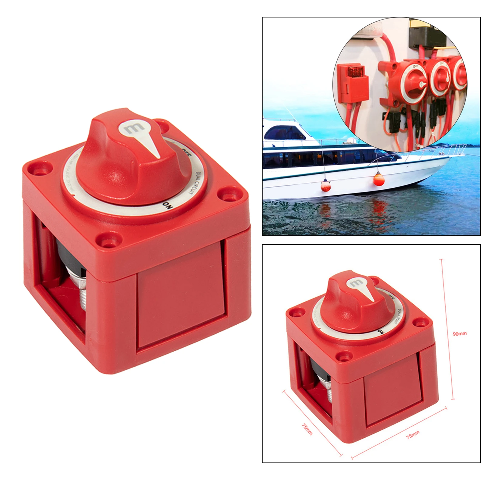 

Переключатель аккумулятора 3000 А, двухконтурный переключатель включения/выключения аккумулятора, размыкатель, изолятор для RV, автомобиля, м...