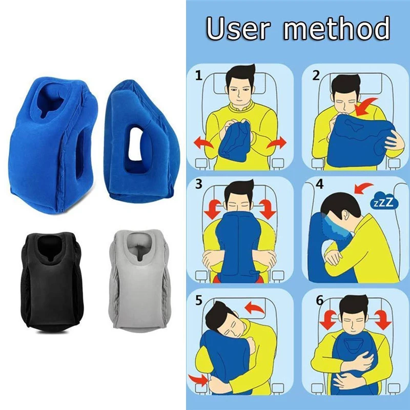 Надувная подушка портативная Подушка для сна путешествий самолета отдыха шеи
