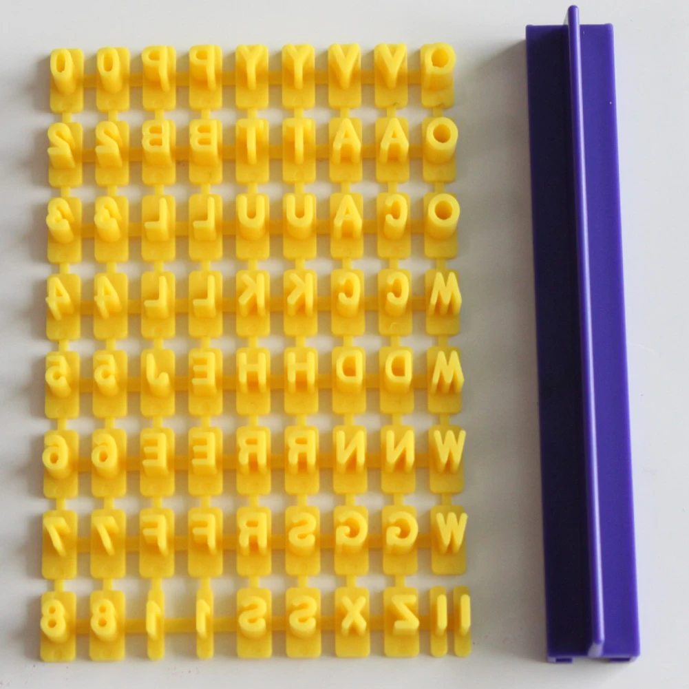 

Plastic Cute Alphabet Number Letter Cake DIY Mold for Press Stamp Biscuit Cookie Cutters Mould Decorating Tool