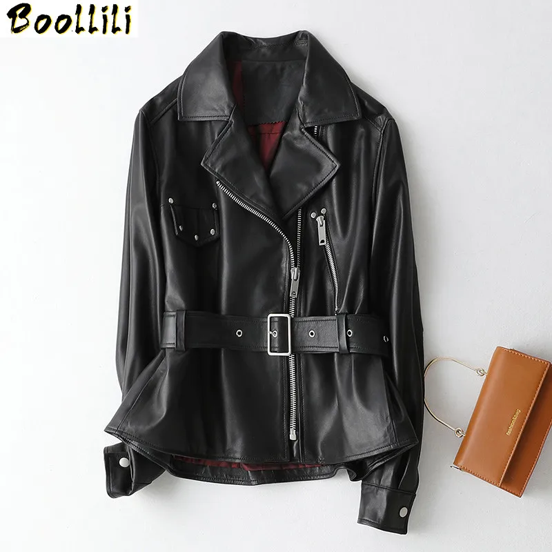 

Jacket Boollili Leather Autumn Winter Jacket Women Clothes 2023 Genuine Sheepskin Coat Female Bomber Jackets Veste Femme