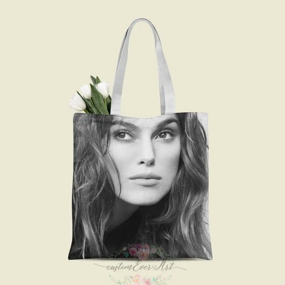 Сумка тоут Keira Knightley на заказ холщовые сумки шопперы для женщин учителя день