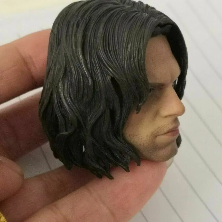 In Stock 1/6 Bucky James Planted Hair Head Sculpt Winter Soldier F12'' Male Figure Body For Collection | Игрушки и хобби