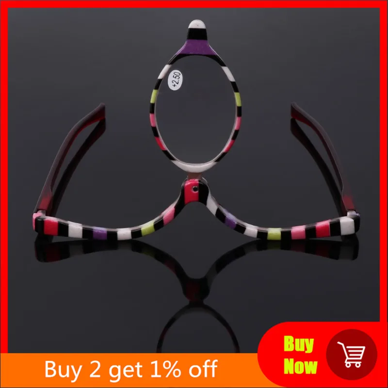 Увеличительное стекло es для макияжа косметическое чтения складное глаз + 1 0 ~ 4