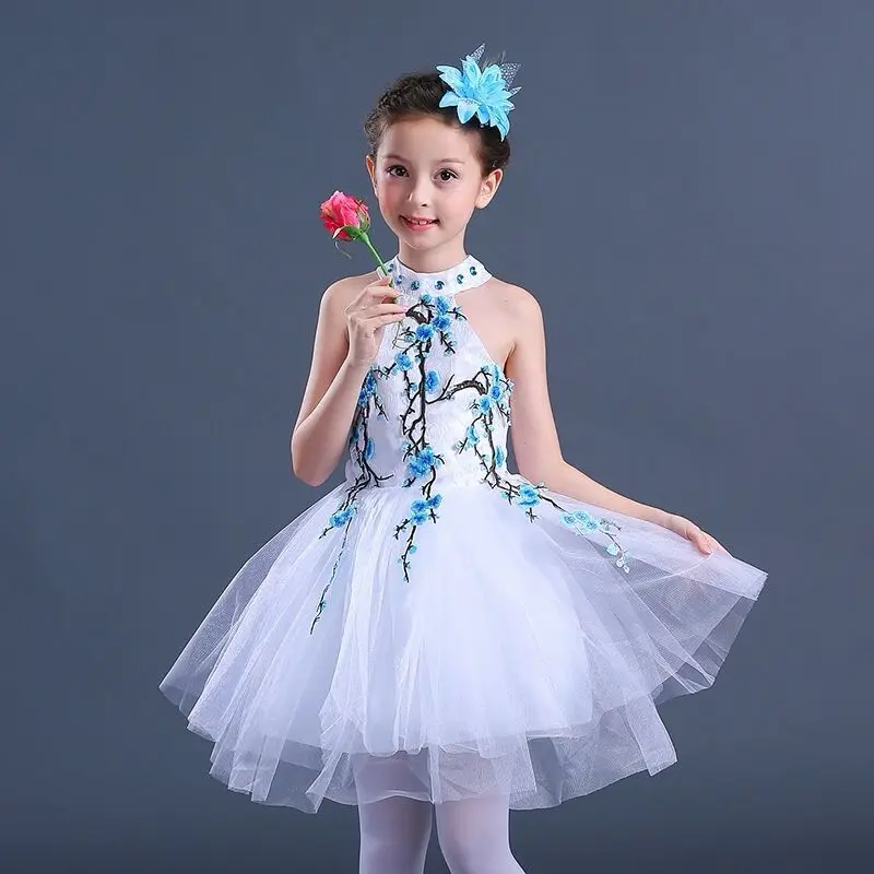 

Children's princess dress costume girl dress kindergarten chorus dance costume show fluffy skirt