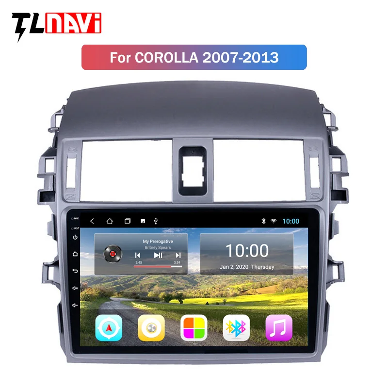 2G ОЗУ 9 дюймов android 10 автомобильный dvd плеер для Toyota Corolla 2007 2013 аудио радио