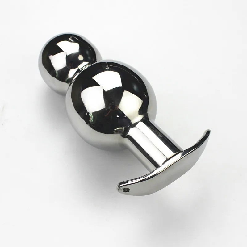 Анальная пробка двойные шарики анальные бусины из нержавеющей стали разделитель