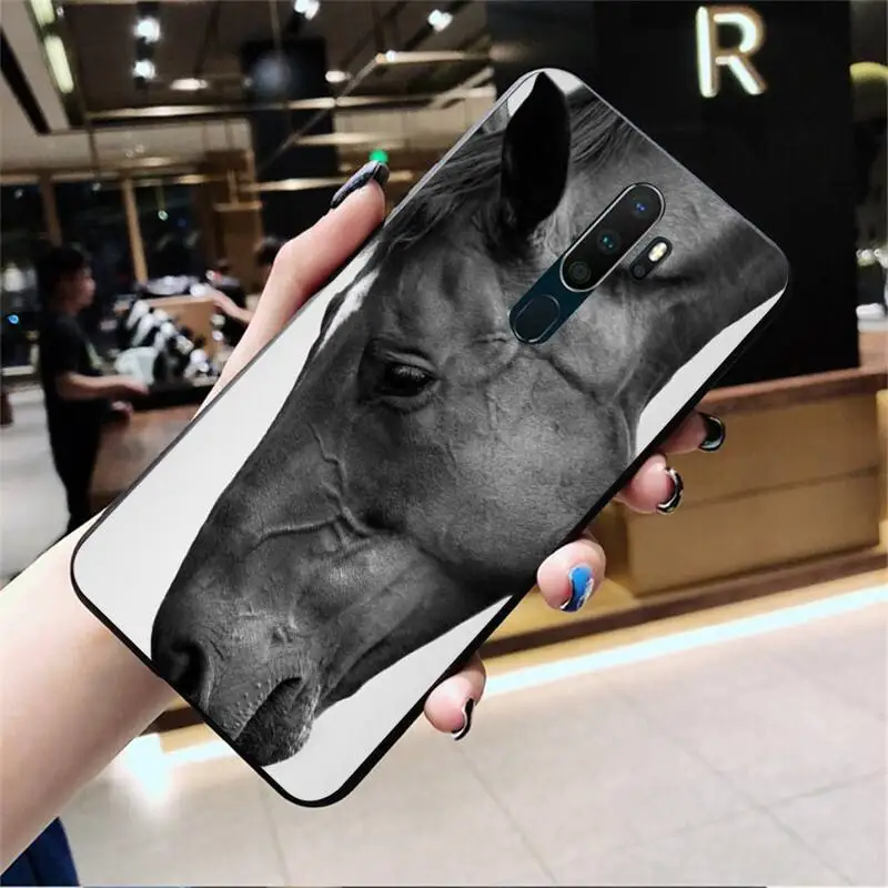 YJZFDYRM лошадь уход за кожей лица крашеный чехол для телефона Oppo A5 A9 2020 A5S Reno2 z Renoace 3pro