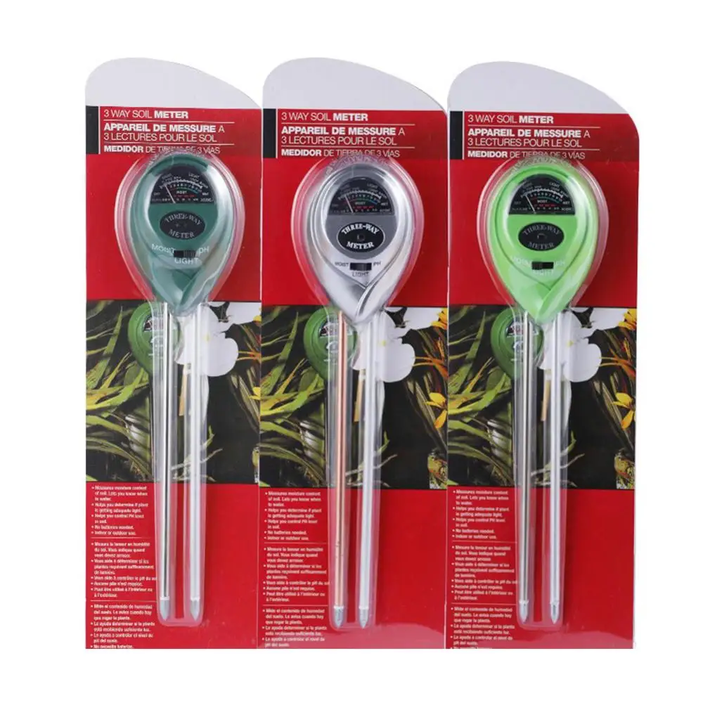 

3 in 1 Soil Water Moisture PH Meter Acidity Humidity Sunlight Light Garden Plants Flowers Moist Tester Testing Instrument Tool