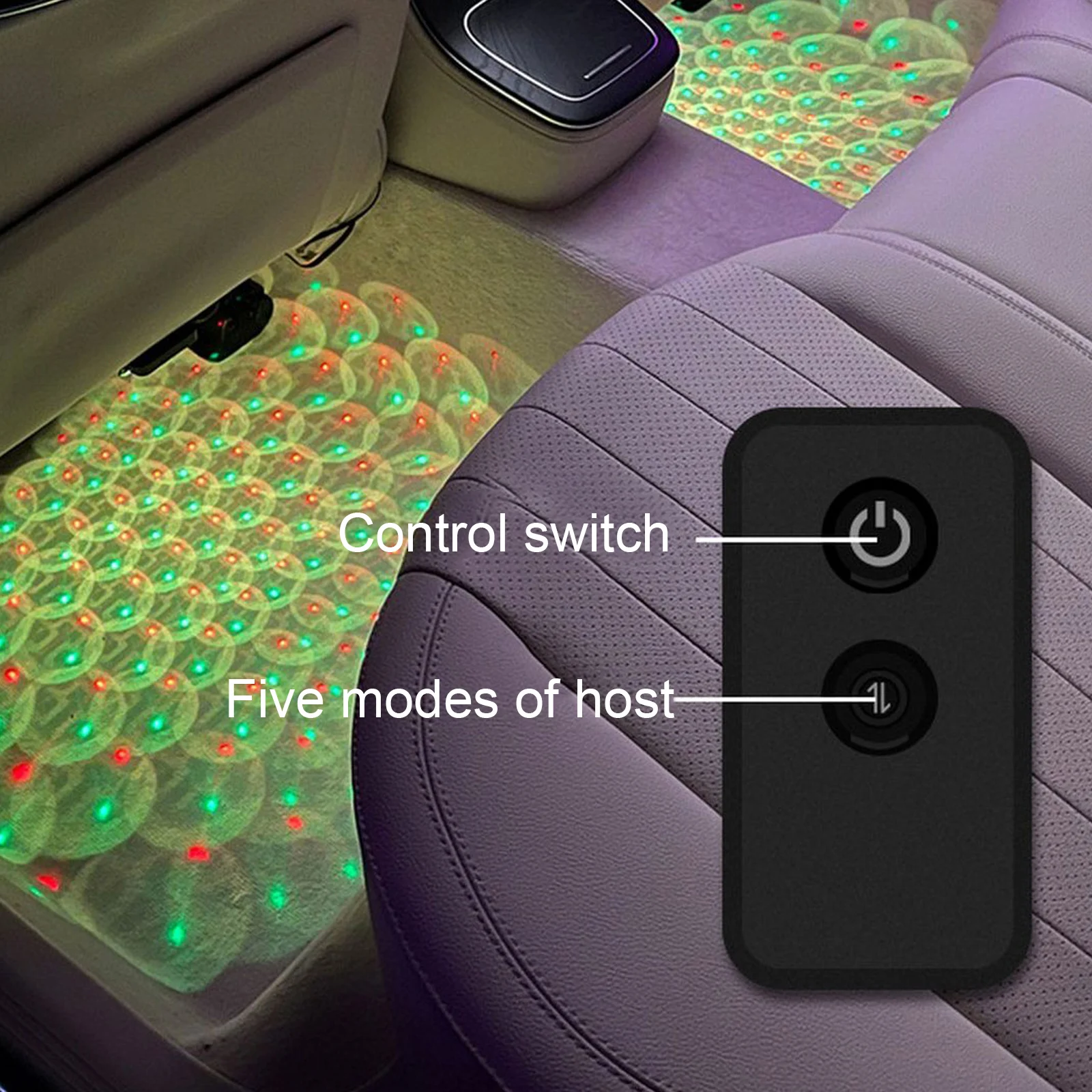 Автомобильный RGB-светильник с голосовым управлением подсветка ног USB музыкальный