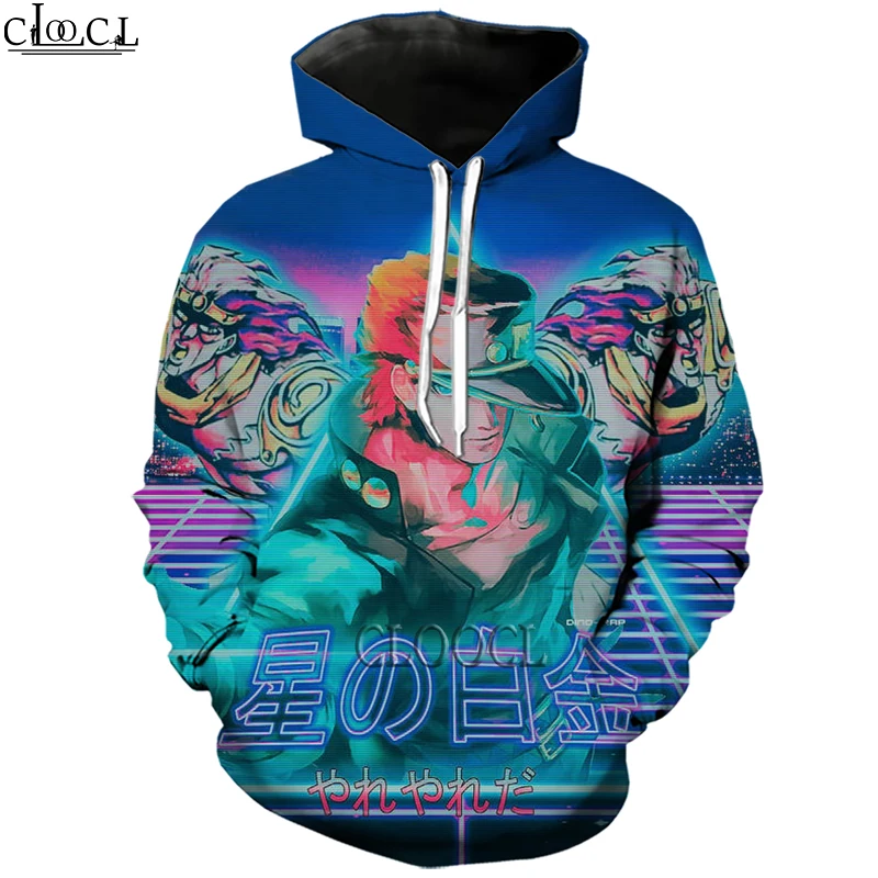 

HX Anime JoJo's Bizarre Adventure 3D Print Fashion Hoodie Harajuku Streetwear Men Women Tracksuit Autumn Tops Drop Shipping