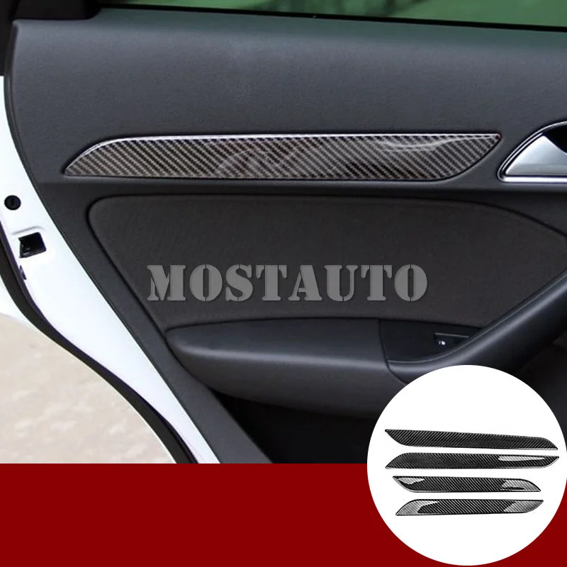 Для Audi Q3 8U карбоновое волокно панель двери автомобиля Молдинг Накладка 2012-2018 4 шт.