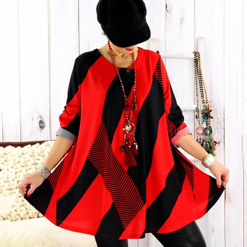 Женская футболка в полоску с длинным рукавом и круглым вырезом | одежда