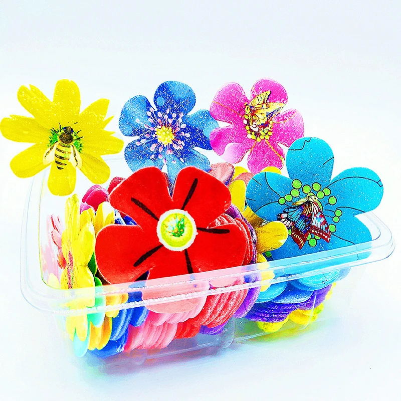 100/360 шт. в наборе смешанные бабочки съедобные топперы для торта клейкие вафли