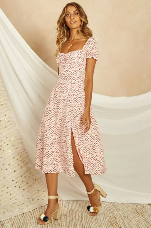 Модные резиновые сапоги с рисунком в горошек платье принтом для девочек Женская