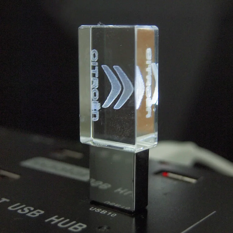 Горячий подарок CITROEN автомобильный Знак Логотип Кристалл + металлический USB флэш