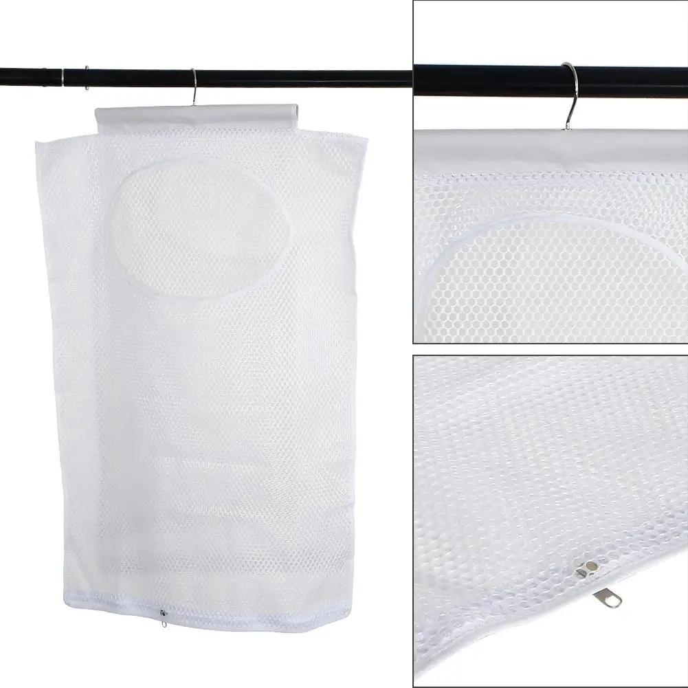 

Simple Wall Type See-through Storage Bags Mesh High Capacity Room Organizer Pouch