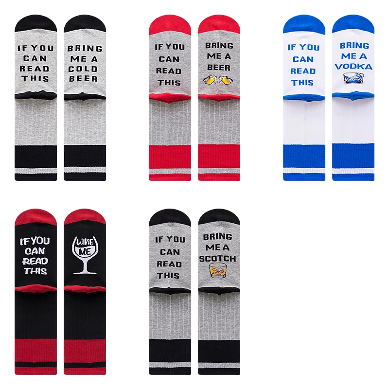 

Socks fun spoof men and women socks street trend cotton casual fashion socks sole letter socks