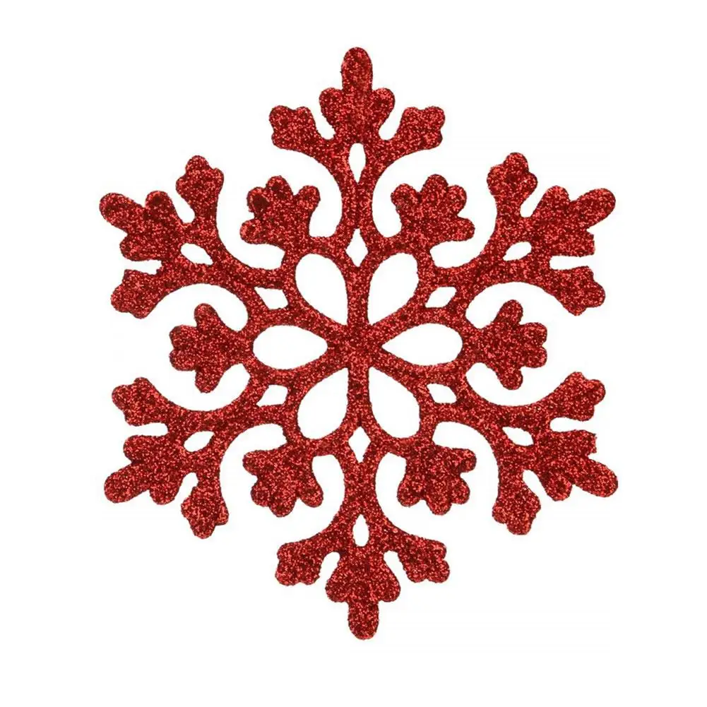 

24Pcs 4 Inches Glittering Snowflower Shape Decoration for Christmas Tree
