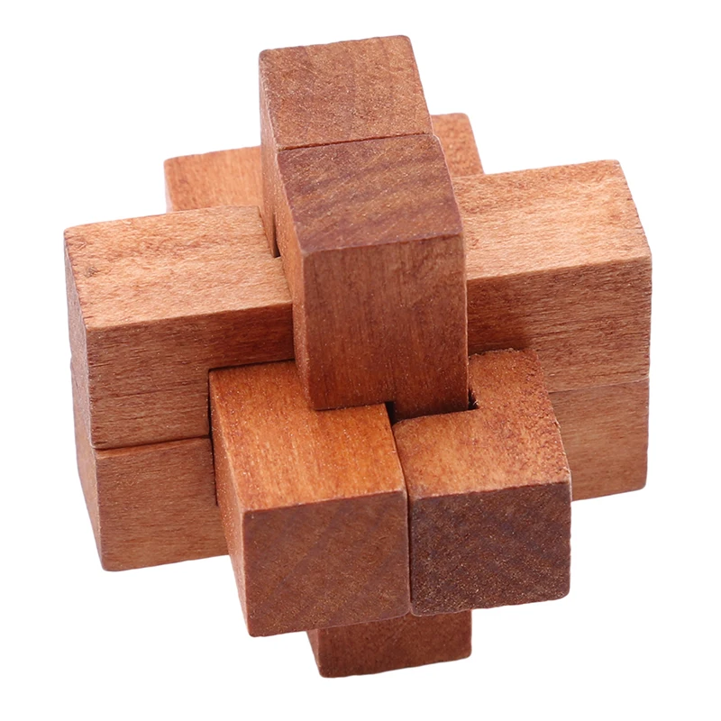 6 Pcs/Set New Design Brain Teaser Kong Ming Lock 3D Wooden Interlocking Burr Puzzles Game Toy Learning Education Puzzle Toys | Игрушки и