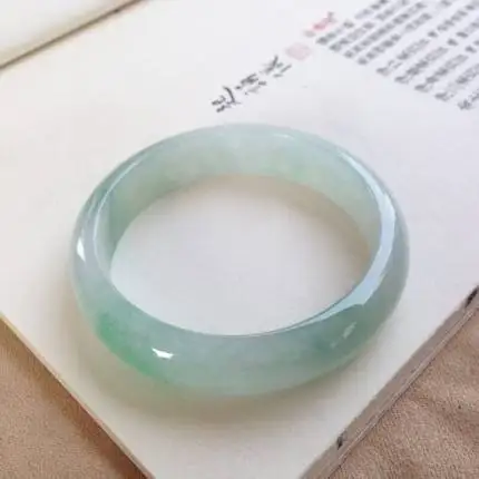 

zheru jewelry natural Myanmar jadeite 54-64mm light color bracelet elegant princess jewelry send mother to girlfriend