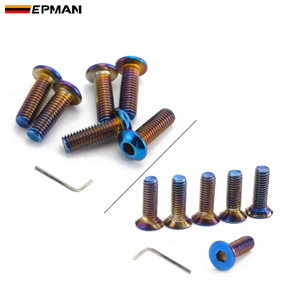 Epman 6 шт. сгоревший Титан (Neochrome) m5 болты для руля комплект винтов