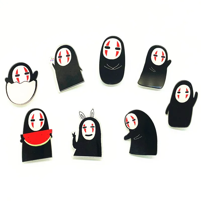 1 шт. милые аниме из мультфильмов без лица Мужская акриловая брошь Kawaii значки