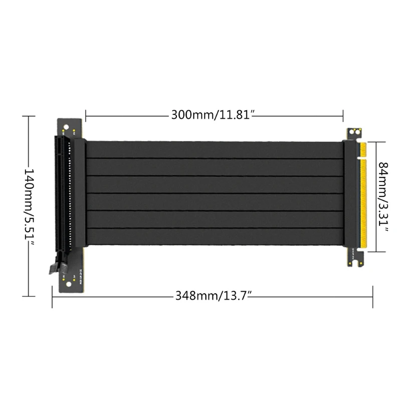 

Full Speed 3.0 PCIE X16 Riser Cable Graphics Card Extension Cable PCI Express Riser Shielded Extender for GPU Vertical