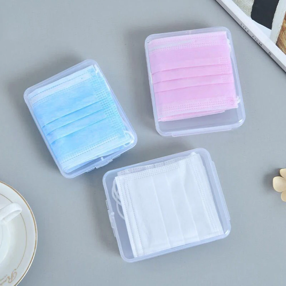 

2/5pcs Portable Masks Storage Box Masks Container Safe Pollution-Free Multi-use Box Jewely Storage Box Cleaning Supplies