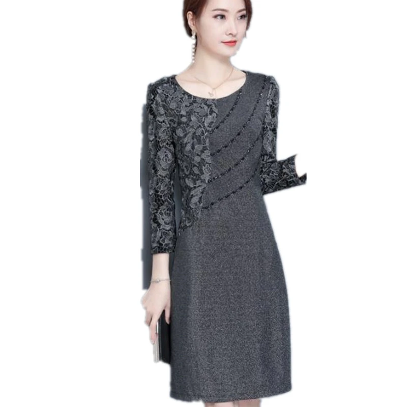 Горячее предложение женское сексуальное платье Осеннее элегантное зимнее 3/4