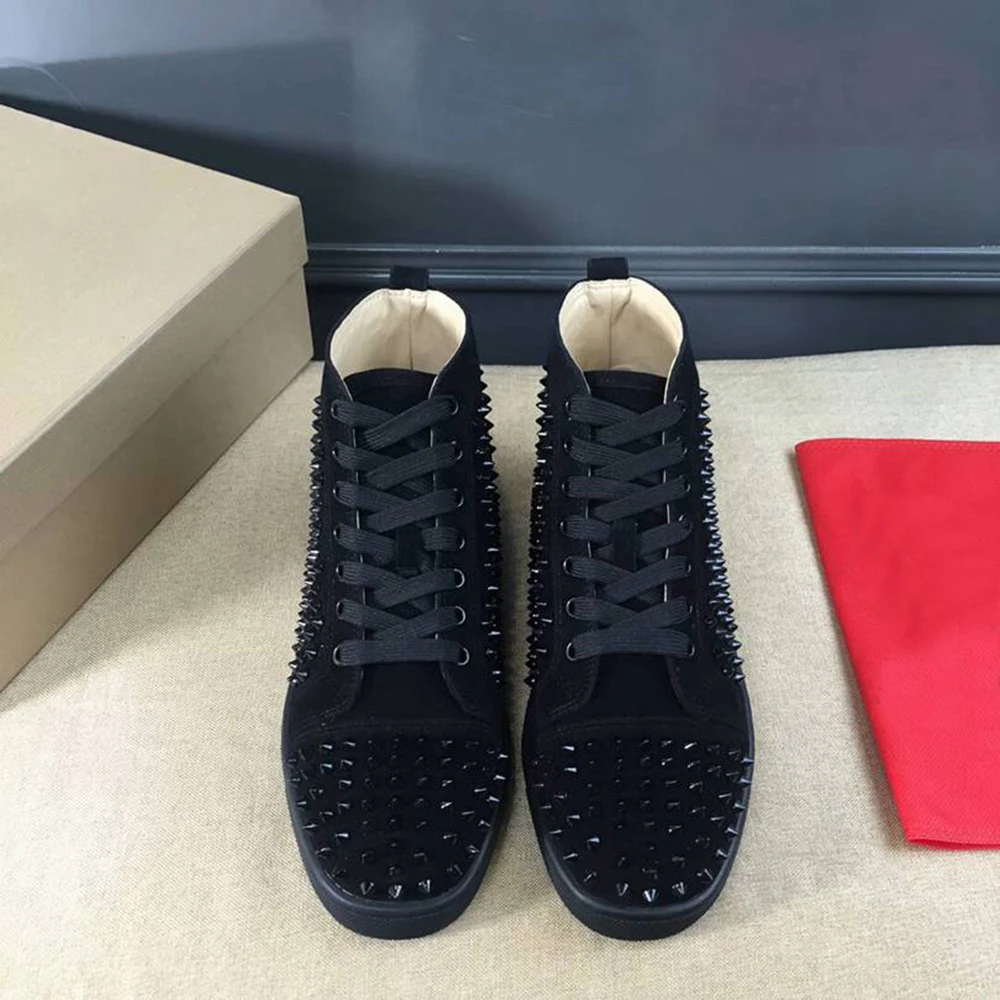 Красные кроссовки с шипами Кроссовки для бега из замши Теннисная подошва