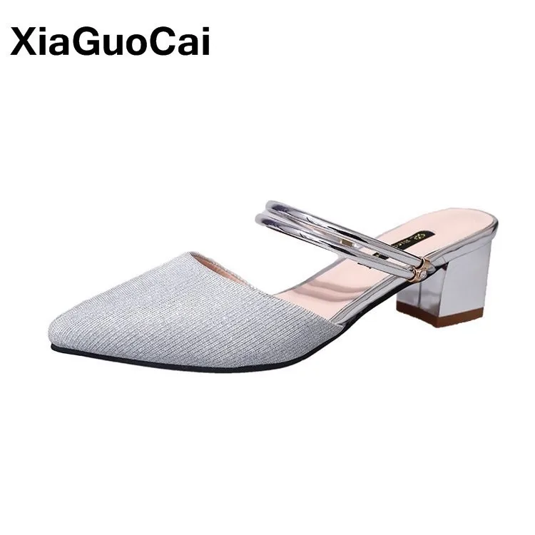 Женские летние сандалии новинка 2019 женские Вечерние туфли на высоком каблуке