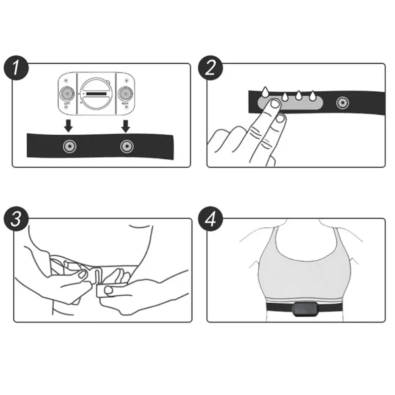 

Elastic Heart Rate Chest Belt Strap for Polar Suun-to Gar-min Sensor Transmitter