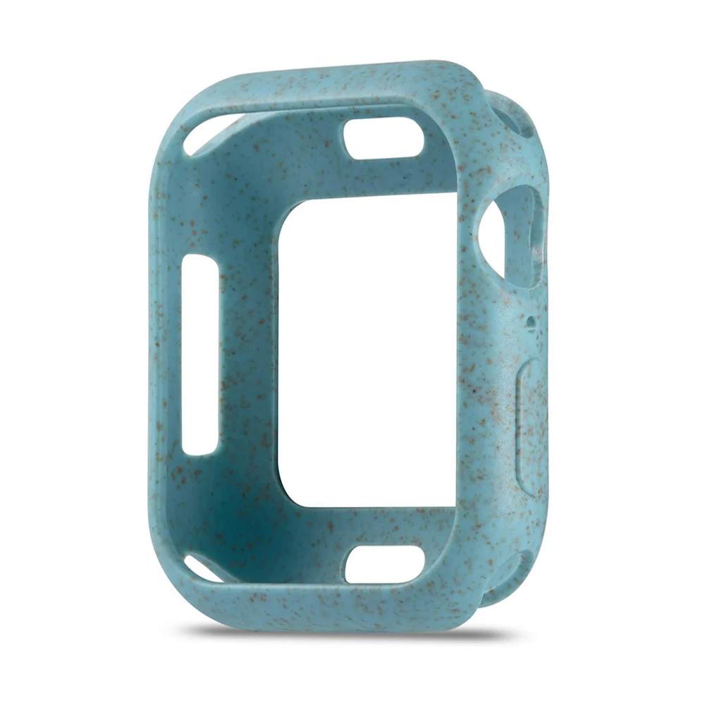 Модный мягкий из высокотемпературного полиуретана защитный чехол для Apple Watch Series 5 4 Case 44 мм 40 мм легкий тонкий бампер для iWatch Shell аксессуары - Цвет: Gemstone Green