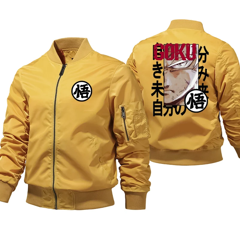 Куртка-бомбер Z Anime Goku Мужская утепленная куртка для велоспорта Повседневная